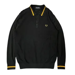 Fred Perry Textured Front Knitted Shirt フレッドペリー ニットポロ 長袖ポロシャツ