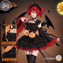 アズレン ヒンデンブルク コスプレ衣装+ウィッグ+羽根角尻尾 - メルカリ