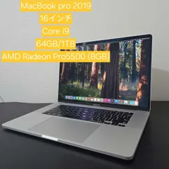 【美品】MacBook Pro 64GB/SSD1TB 16 i9 日本語配列 Apple MacBook Pro 16インチ Retinaディスプレイ Late 2019/第9