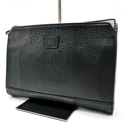 ✨良品✨ BURBERRY バーバリー クラッチバッグ ハンドバッグ セカンドバッグ ロゴ型押し シャドーホース ノバチェック ロゴプレート ゴールド金具 シボレザー レディース メンズ ユニセックス ブラック 黒色
