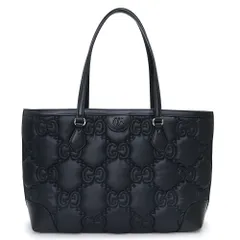 グッチ GGマトラッセ ハンド トートバッグ ナイロン レザー ブラック 黒 シルバー金具 631685 GUCCI（未使用　展示品）