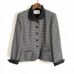 #wnc ジュンアシダ junashida ジャケット 7 グレー系 シェブロン柄 アルパカ混 羊毛混 シルク混 レディース [905679]のサムネイル