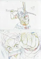 【中古】原画イラストボード 鬼滅の刃 Blu-ray/DVD 8巻 ufotable購入特典 複製原画セット