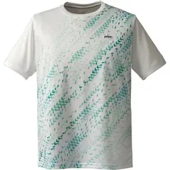 【新品】prince（プリンス） メンズ テニス ウエアー 吸汗速乾 半袖 ゲームシャツ UVカット エメラルドグリーン TMU192T-103