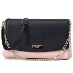 ケイトスペード バッグ katespade サフィアーノレザー ローレル ウェイ グリーア 3way クラッチ クロスボディー 斜めがけ ショルダー ハンドバッグ ライトピンク×ブラックA WKRU5437