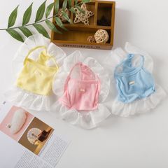 犬服 ドッグウェア 夏服 キャミソール 可愛いヒラヒラタンクトップ オシャレ