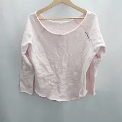 ◇ ⊂ Mademoiselle NON NON マドモアゼルノンノン ロゴプリント 長袖 トレーナー サイズ6 ピンク系 レディース E  【1501230039451】