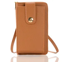 [penogo] スマホショルダー スマホポーチ レディース 財布 軽量 携帯 斜め掛け スマホショルダー スマホポーチ レディース 財布 軽量 携帯 斜め掛け 手帳型ケース非推奨 (ブラウン) [ブラウン]