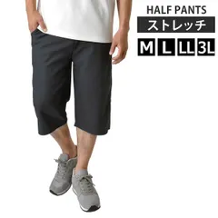 ハーフパンツ 《チャコール》新品 未使用 メンズ ショートパンツ ストレッチ ウエストゴム 前閉じ リラックス ジョーゼット【D6Y】【ゆうパケット】ファッション メンズ M L LL 3L 夏