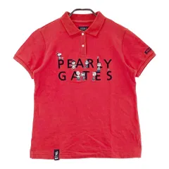 サイズ：1 PEARLY GATES パーリーゲイツ ×PEANUTS 半袖ポロシャツ  レッド系 [240101506071] ゴルフウェア レディース ストスト