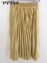 ◇ merlot メルロー 膝下丈 プリーツ スカート イエロー系 レディース  【中古】 【1201130001595】のサムネイル