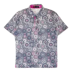 サイズ：48 VIVA HEART ビバハート  半袖ポロシャツ ボタンダウン 総柄 ブラック系 [240101462759] ゴルフウェア メンズ ストスト