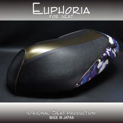 □【JOG ZR EVO ジョグ エボ SA16J】シート　黒/迷彩柄/ダークゴールド ライン《Euphoria》張替え済!!□MK38433
