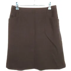 アーバンリサーチ サニーレーベル URBAN RESEARCH Sonny Label スカート 台形 ミニ サイドファスナー 厚手 無地 38 茶 ブラウン ボトムス /CK