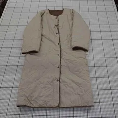 ◇ ⊇ 未使用 i.w.u アイダブリュー キルティング リバーシブル 長袖 コート サイズM モカ系 アイボリー系 レディース E  【1509180014726】