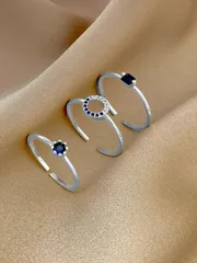 リング レディース セット 3個 エレガントな自然なデザイン リング、シンプルなファッション カジュアル 毎日着用