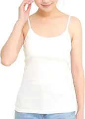 Laulea Akoakoa キャミソール レディース インナー シンプル 無地( ホワイト(カップ付き),  M)