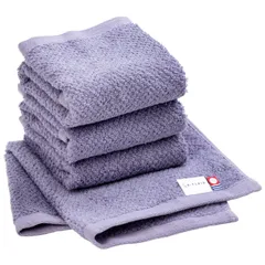 新品 今治タオル ハンドタオル 4枚セット 約34×35cm ブランド認定 日本製 速乾 高吸水 綿100% 大きめサイズ タオルハンカチ 国産 中厚 汗拭き 無地 Eve パープル
