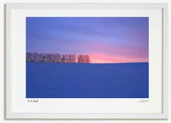 アートフォト 絵画 マイルドセブンの丘夕日 高橋真澄/インテリア 額入り 額装込 風景画 油絵 ポスター アート アートパネル リビング 玄関 プレゼント モダン アートフレーム 飾る Mサイズ おしゃれ 壁掛け 絵