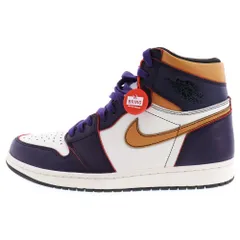 NIKE (ナイキ) AIR JORDAN 1 RETRO HIGH OG DEFIANT LAKERS エアジョーダン1 ディフィアント レイカーズ シカゴ ハイカットスニーカー ホワイト/パープル CD6578-507
