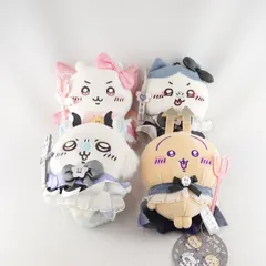ちいかわ マスコット 4点セット USED品 まじかるちいかわ 超まじかる パワーアップ てんしあくま ハチワレ モモンガ うさぎ X6564