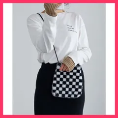 ★スタッフおすすめ★ファーポシェット [B1495]  ◇  神戸レタス ファーポシェット [B1495](チェック 上品　おすすめ おしゃれ　★売れ筋★　人気 高見え　高級感