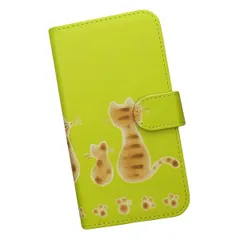 手帳型 スマホケース ネコ 親子 肉球 464