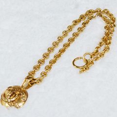 CHANEL ゴールドトーン ココマーク CC ロゴ チェーンネックレス ペンダント ヴィンテージ