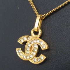 シャネル CHANEL ラインストーン ネックレス ペンダント ココマーク レディース アクセサリー ジュエリー 管理11283