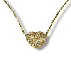 クリスチャンディオール　Christian Dior ボールチェーン　ネックレス　ハート　ストーン　パール　ゴールド金具　ヴィンテージ