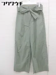 ◇ ◎ nano&co ナノアンドコー nano universe ハイウエスト ワイド パンツ サイズ36 グリーン レディース  【中古】 【1111180004081】