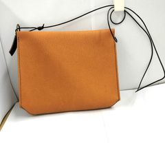 本革 サコッシュ バック かばん　鞄 	キャメル	ストラップ ハンドメイド/工房エールヨコハマ