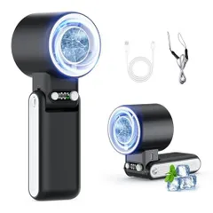 携帯扇風機ハンディファン【2025新モデル冷却プレート付き4in1】NAZUSA超高速強風量手持ち扇風機-20°C瞬間冷感超伝導デュアルコア6000mAh長時間持続使用充電式USB扇風機100段階風力調節6枚羽…