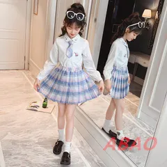 4点セット 子供 フォーマル 女の子 スーツ カーディガン学院風 入学式 スーツ 女の子 卒園式 セレモニー セットアップ 重ね着 子供服 ジュニア 七五三 発表会 結婚式 上下セット スカートセット 通園 通学 制服 JK xzxiaoyun239