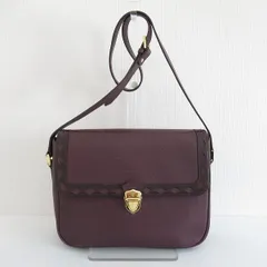 #anb イヴサンローラン Yves Saint Laurent ショルダーバッグ ボルドー レザー ダイヤカット レディース [836147]のサムネイル