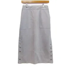 オリーブデオリーブ ロングスカート ボトムス スリット レディース Mサイズ グレー OLIVE des OLIVE 【中古】