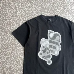 【2000年代ビックロゴ】オールドステューシー縦型ストリート古着Tシャツ黒L stussy グラフィック　sk8