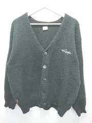 ◇ ⊇ Mark Gonzales マークゴンザレス シャギーニット ロゴ刺繍 長袖 カーディガン サイズF ブラック メンズ E  【1409250036712】のサムネイル