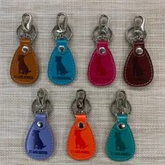 ジャックラッセルテリア　PUレザー キーホルダー 全7色◆I♡犬種シリーズ◆ 1個価格