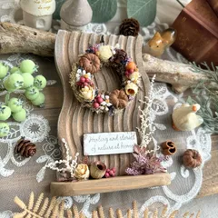 ハンドメイド】木の実リース インテリアオブジェ 額 【公式通販】