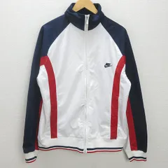 G■ナイキ/NIKE トラックジャケット/ジャージ【XL】白紺/men's/58【中古】■