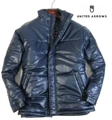 ※月217新品▼ 秋冬　ユナイテッドアローズ　ダウン調　中綿 パデッドブルゾン 【 L 】 ブルゾン　UNITED ARROWS GLR　紺系