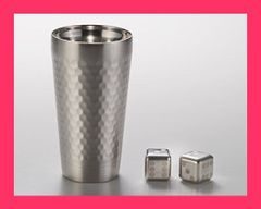 ★スタッフおすすめ！売れ筋★FROZEN CUBE フローズンキューブ ステンレス鋼 二重タンブラー&キューブ2P