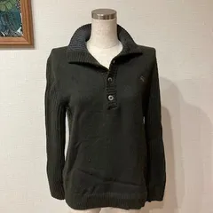 BURBERRY BLACK LABEL　ボタン付きニットセーター　ブラック