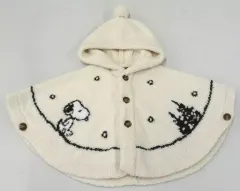 【中古】衣類 スヌーピー パネルジャガードベビーポンチョ アイボリー 80サイズ 「PEANUTS(SNOOPY) meets GELATO PIQUE 2021 WINTER」
