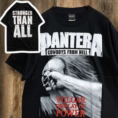 バンド Tシャツ パンテラ PANTERA COWBOYS FROM HELL 黒 tee ティーシャツ ミュージック ロック ツアー ライブ デザイン 派手 奇抜 古着 ビンテージ 2502 2980 p10