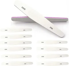 BEATON　JAPAN ネイルファイル 10個セット 爪やすり 爪磨き エメリーボード グリッド( ホワイト)のサムネイル