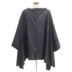 【中古】【未使用】ブラックコムデギャルソン BLACK COMME des GARCONS コットン ヒョウ柄 ポンチョ ブラック【サイズL】【ユニセックス】のサムネイル
