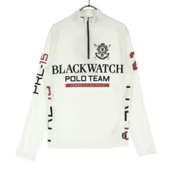 POLO RALPH LAUREN ポロラルフローレン プリント 長袖 Tシャツ XS ホワイト ハーフジップ ロンT メンズ 古着