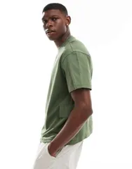 【送料無料】 アナザーインフルエンス メンズ Tシャツ トップス Another Influence oversized utility t-shirt in sage Khaki